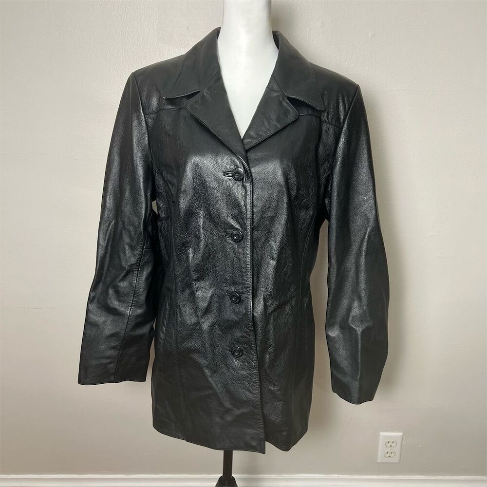 Wilsons Leather Women's Black Basic Jacket Size L… - image 1